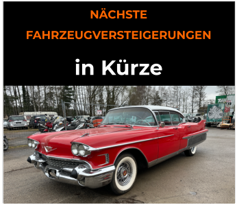 NÄCHSTE FAHRZEUGVERSTEIGERUNGEN in Kürze