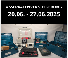 ASSERVATENVERSTEIGERUNG 20.06. - 27.06.2025