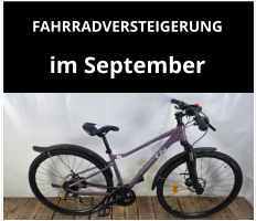FAHRRADVERSTEIGERUNG im September