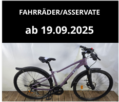 FAHRRÄDER/ASSERVATE  ab 19.09.2025